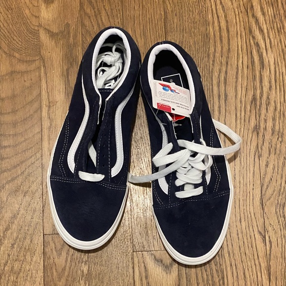 Navy Suede Vans Sneakers - Picture 3 of 3